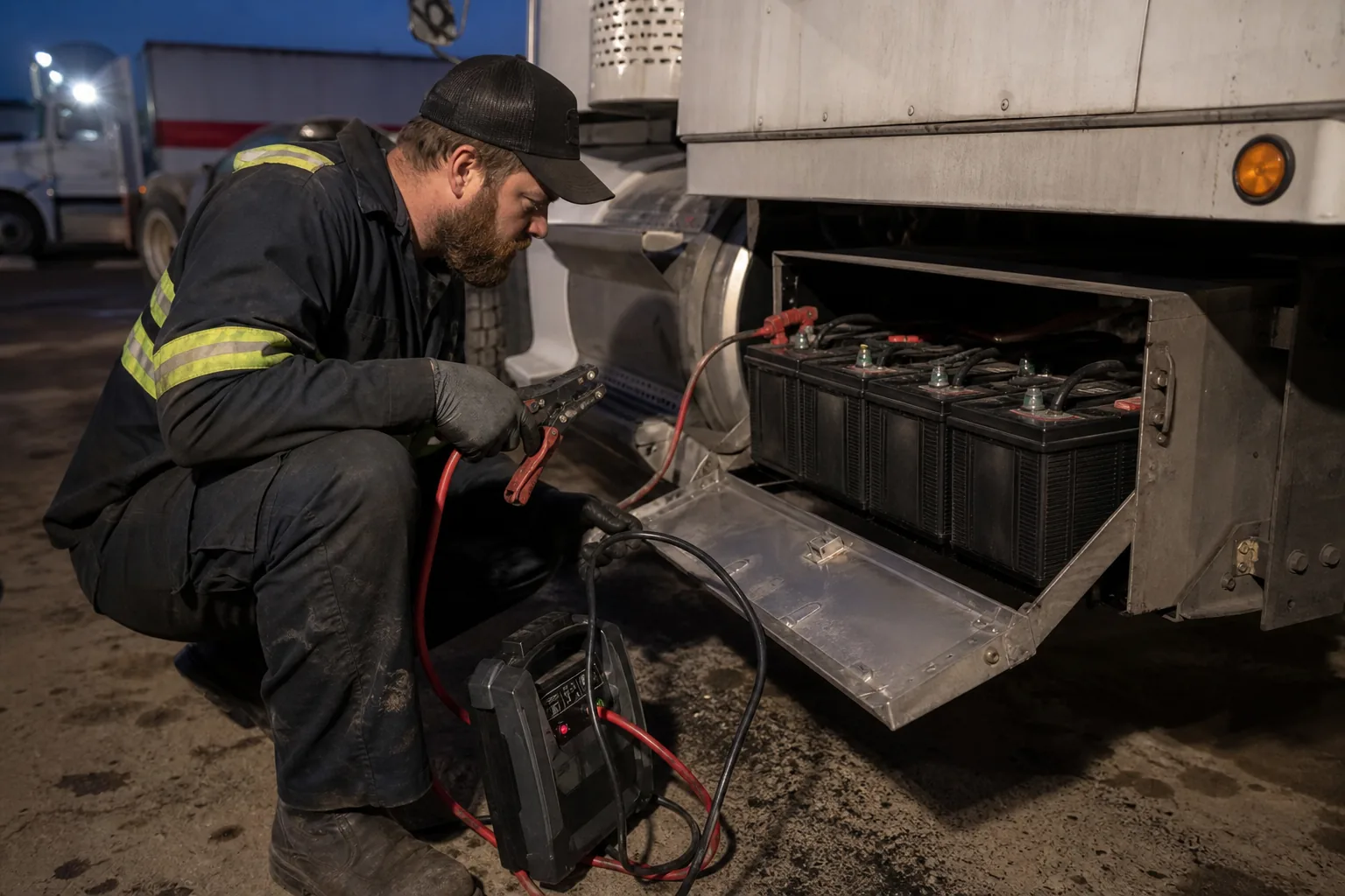 Truck jumpstart and battery service