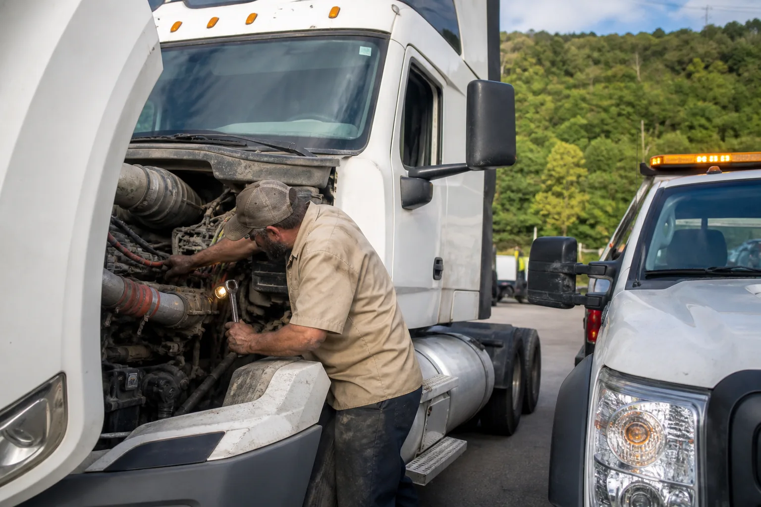Mobile truck mechanical repair