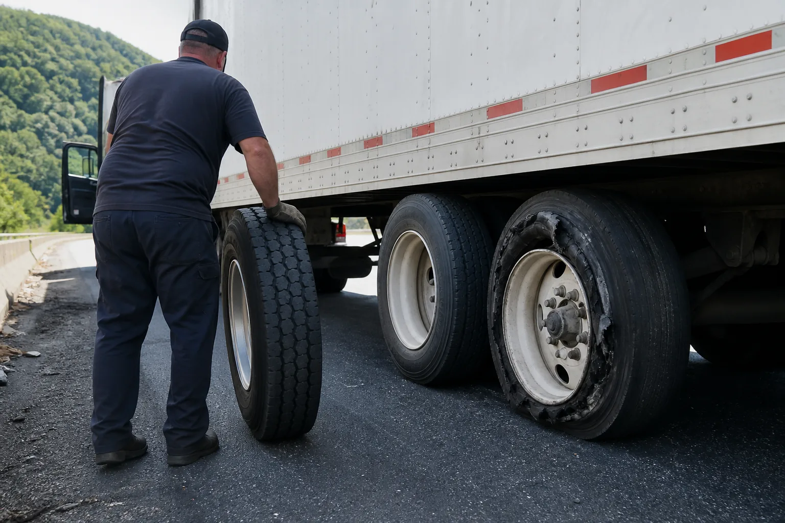 Trailer tire repair
